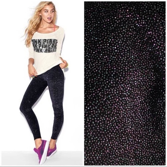 PINK Victoria's Secret Pants - PINK Shimmer Velour Legging